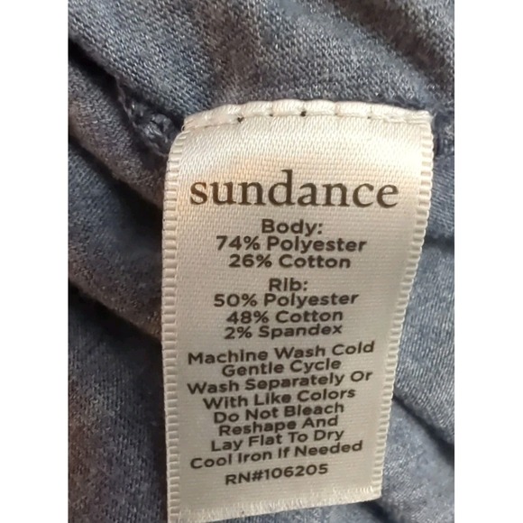 Sundance Gray Mockneck Layering Long Sleeve Top Sz M Thumbhole Cuff Minimalist - Picture 9 of 9